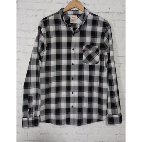 Levi's Other - Levis Mens Large Button Up Shirt Plaid Long Sleeve